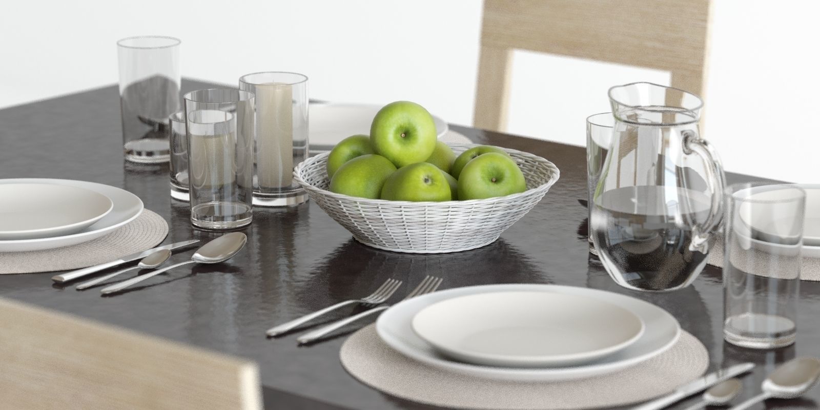 Scavolini Social Floating and Happening Dining Set 3D model_1