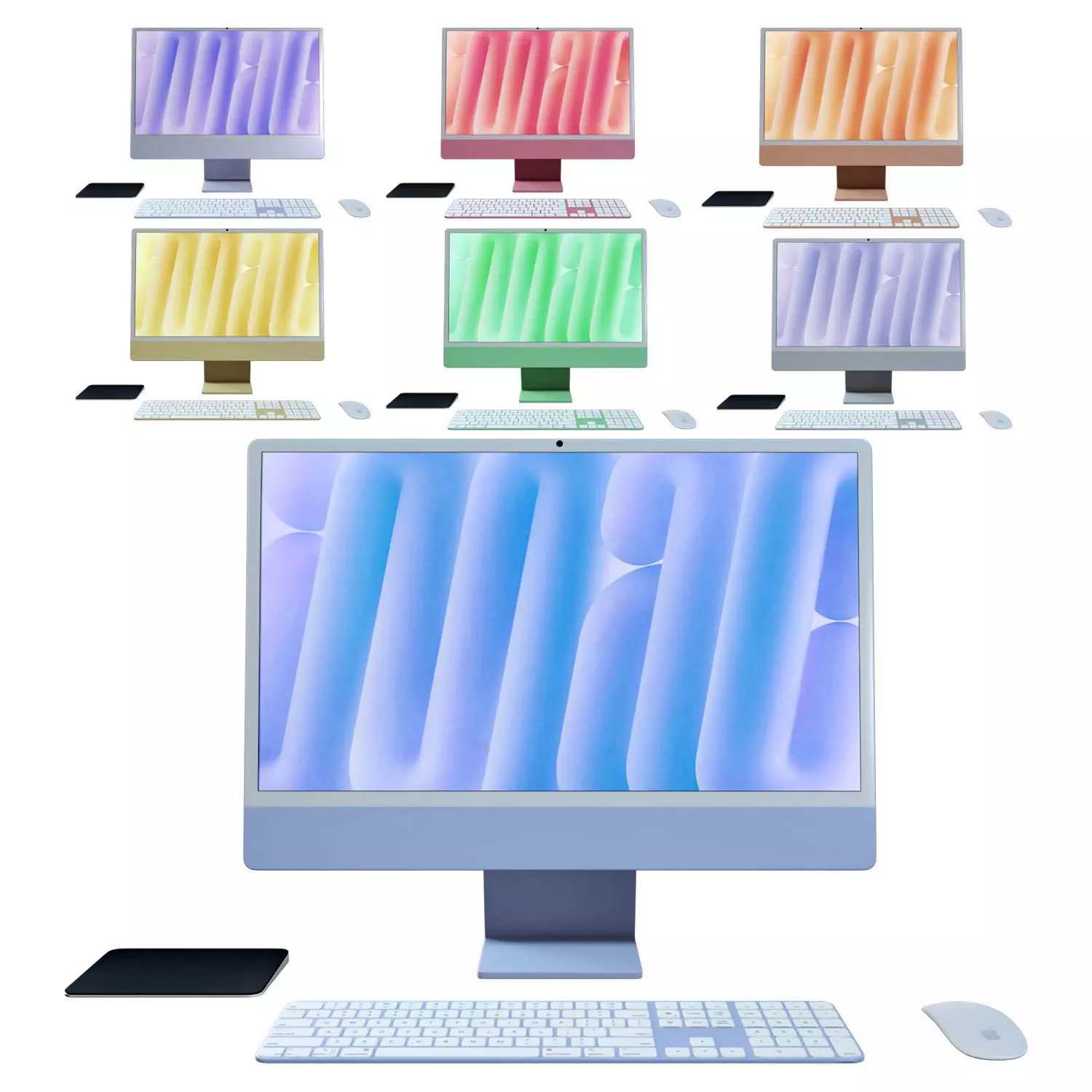 iMac M4 Low-poly 3D model