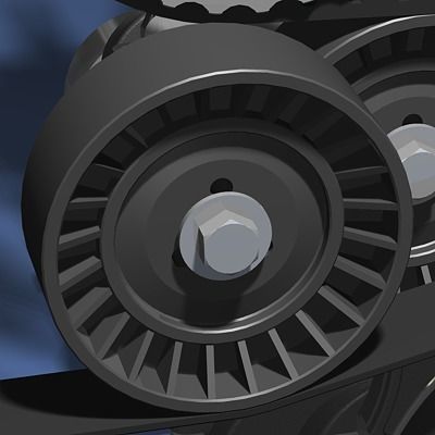 Engine Inline Four-Cylinder 3D model_21