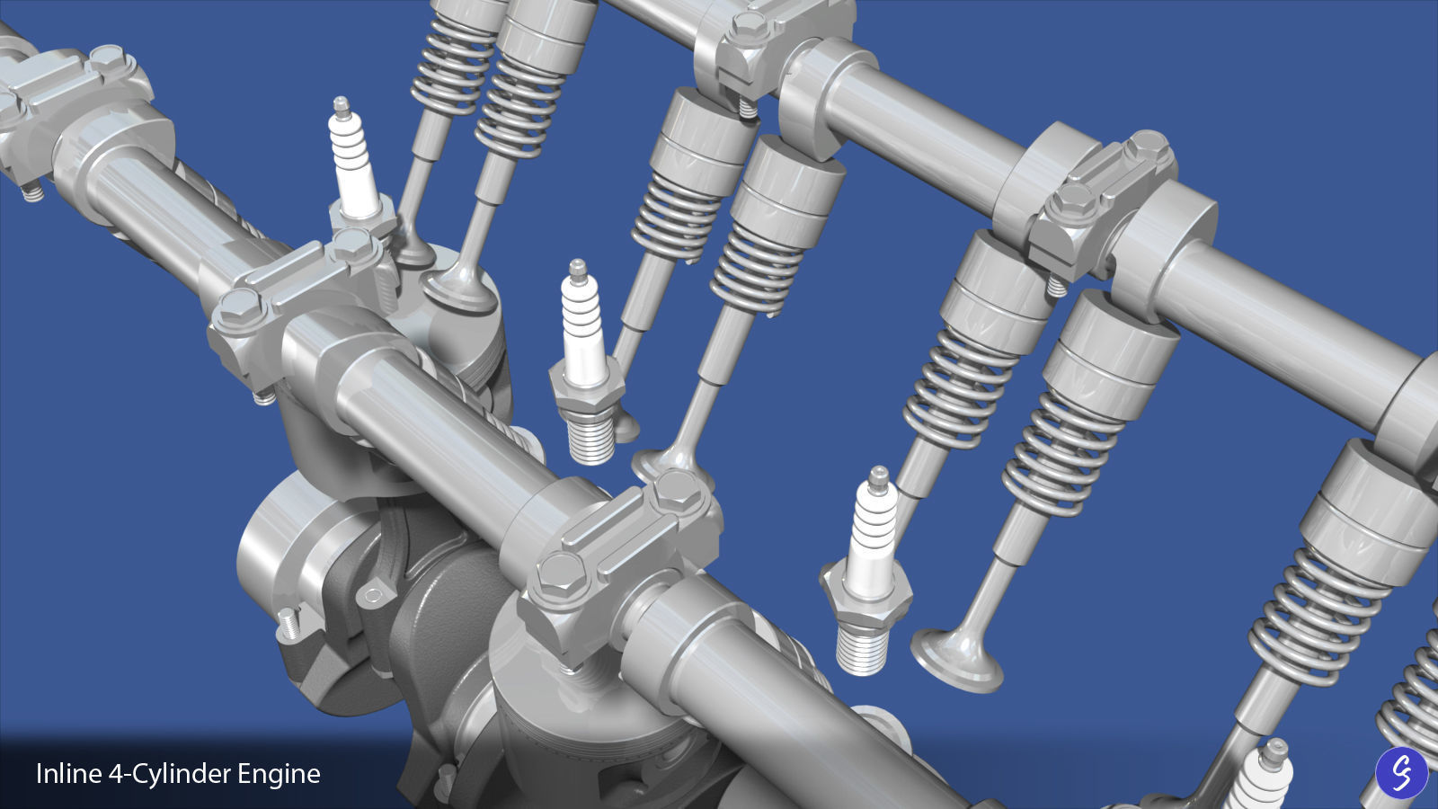 Engine Inline Four-Cylinder 3D model_18