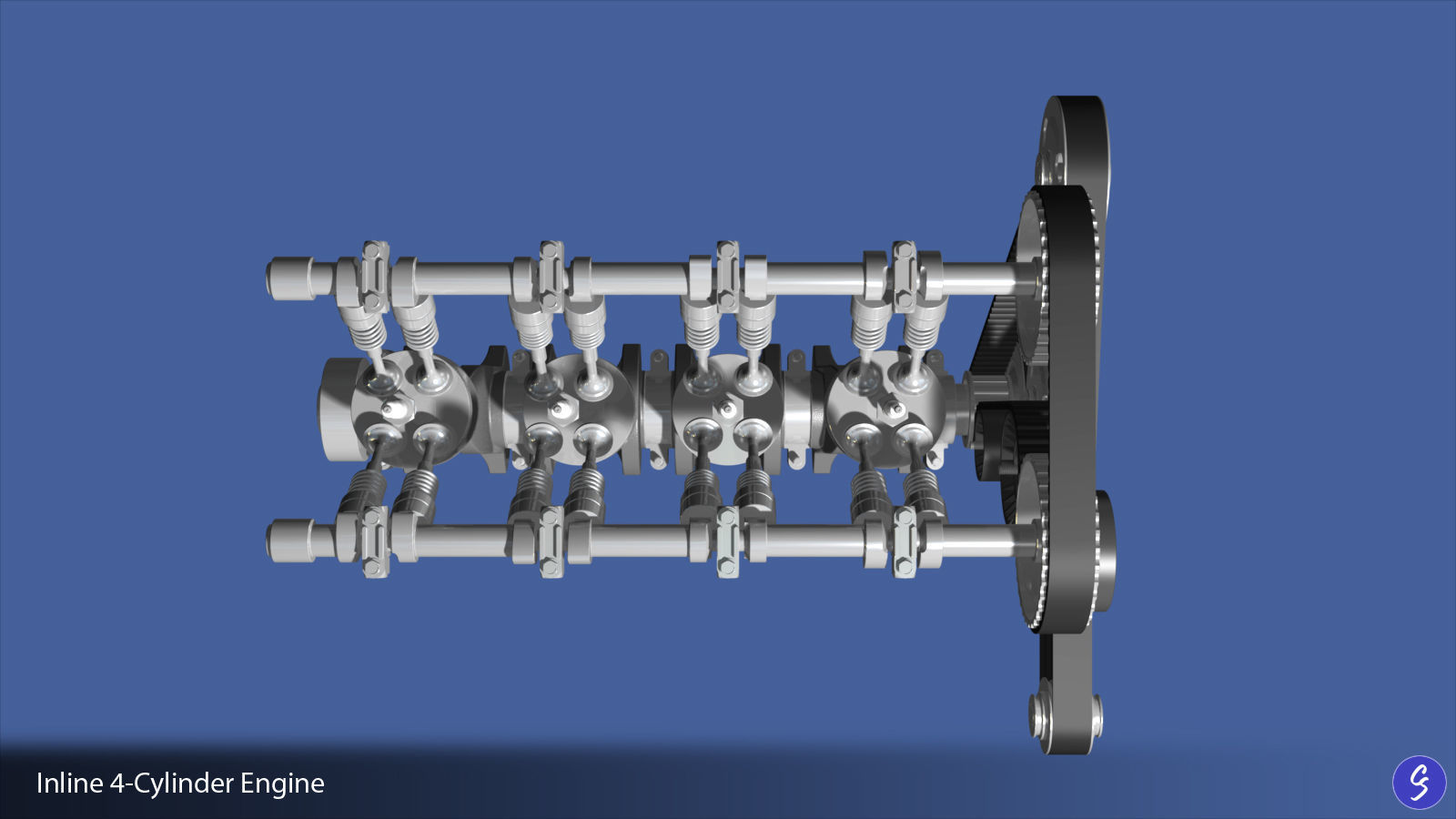 Engine Inline Four-Cylinder 3D model_14