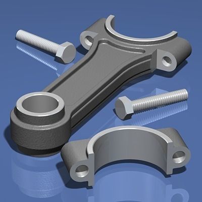 Engine Inline Four-Cylinder 3D model_32