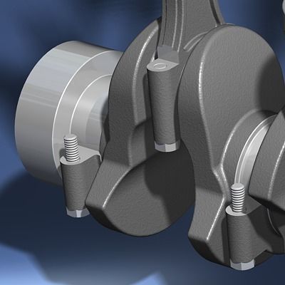 Engine Inline Four-Cylinder 3D model_25