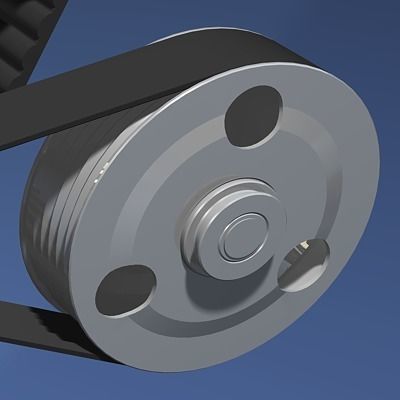 Engine Inline Four-Cylinder 3D model_22