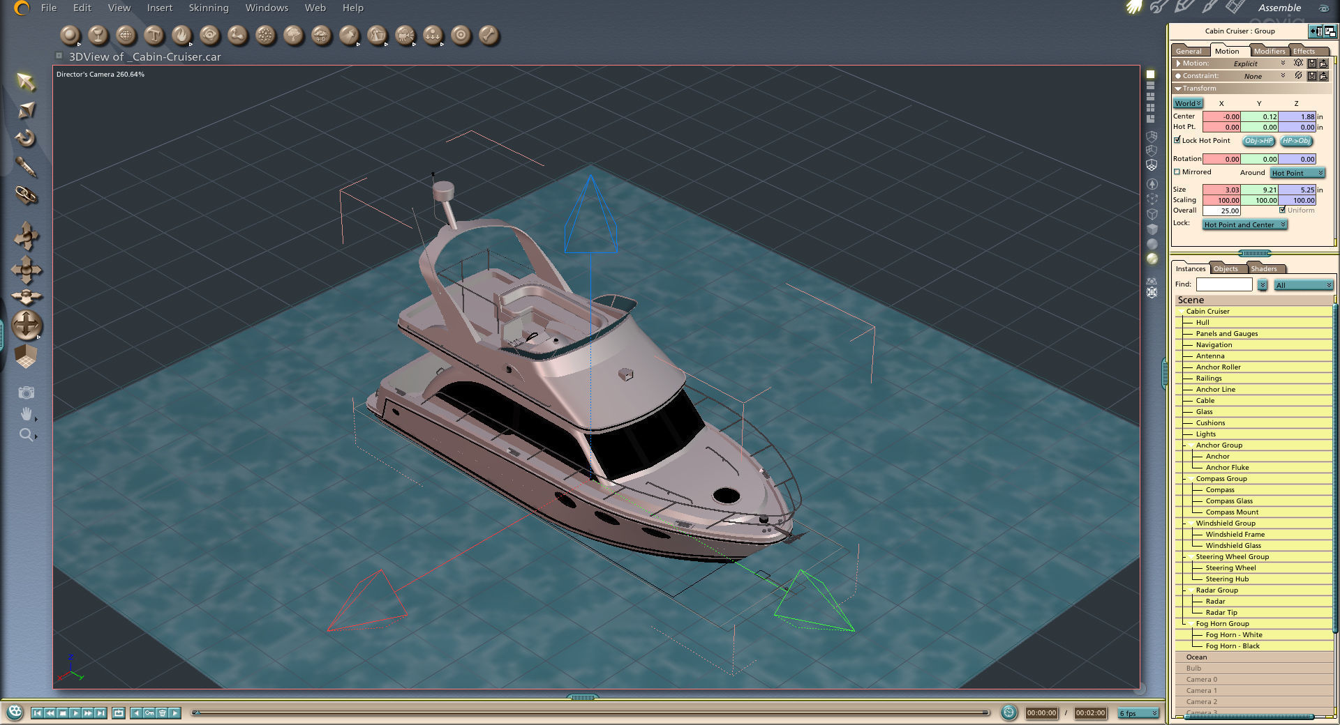 Cabin Cruiser Boat 3D model_37