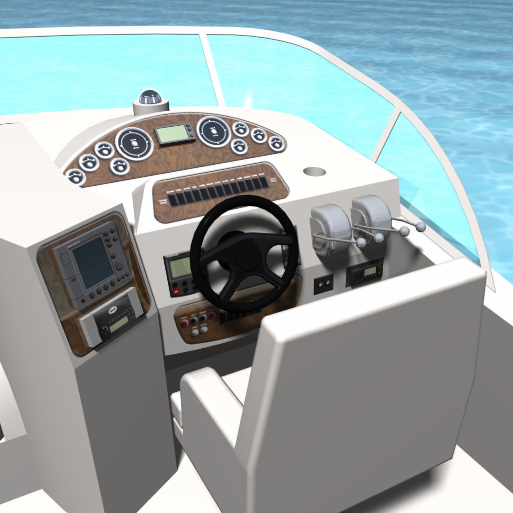 Cabin Cruiser Boat 3D model_11
