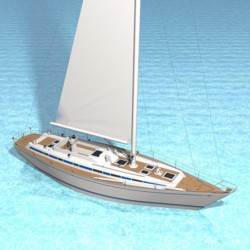 Swan 55 Sailboat 3D model