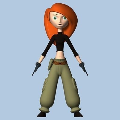 Female Cartoon Character 01 Free 3D model_4