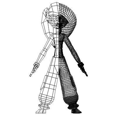 Female Cartoon Character 01 Free 3D model_10