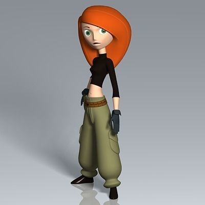 Female Cartoon Character 01 Free 3D model_1