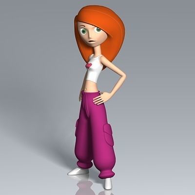 Female Cartoon Character 01 Free 3D model_2