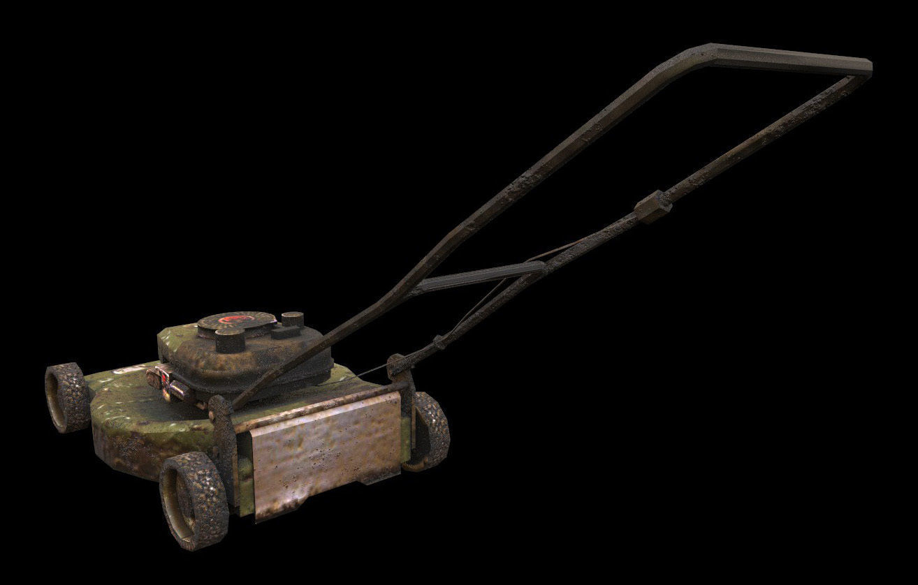 Lawn Mower - PBR - Textured Low-poly 3D model_3
