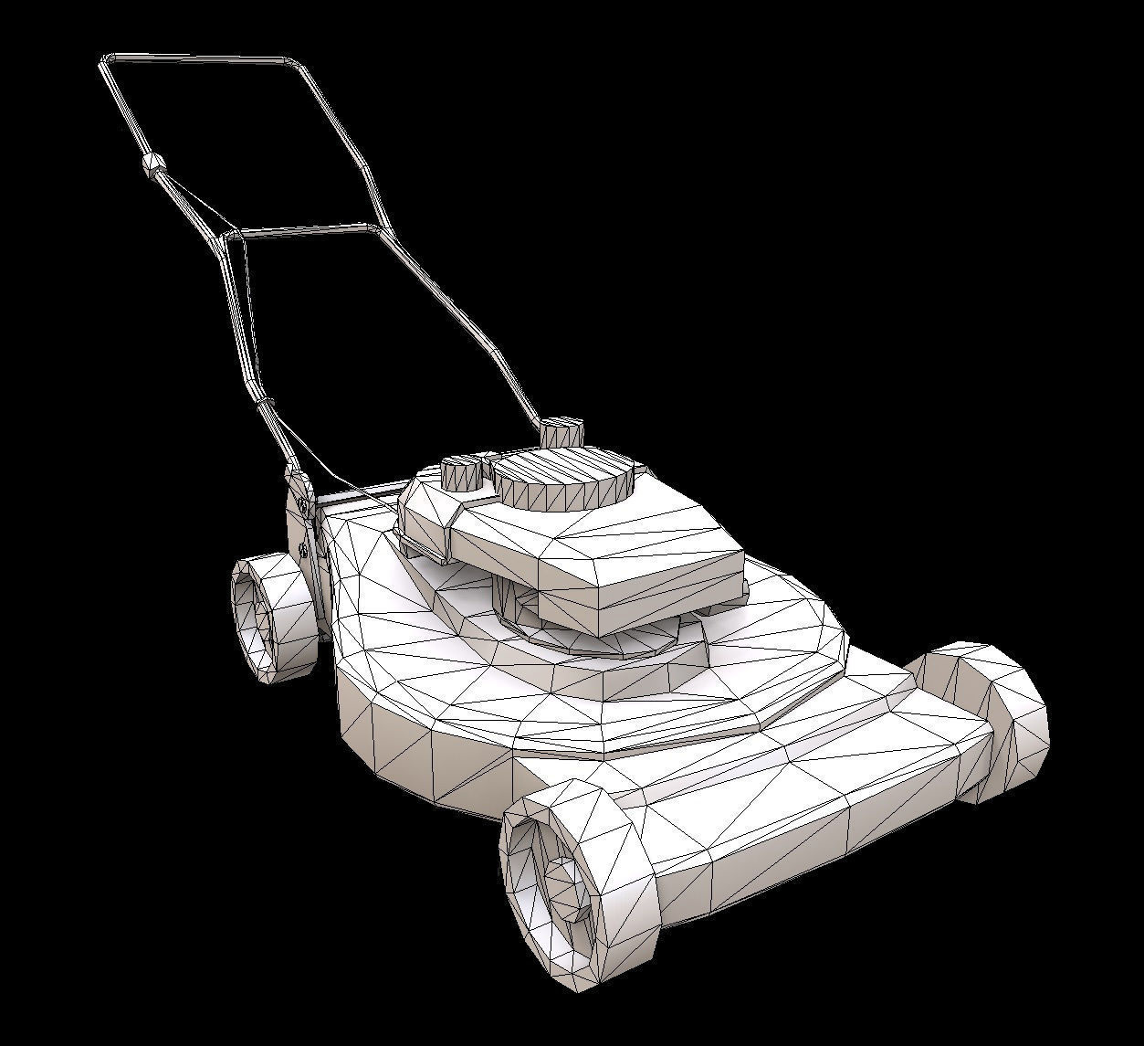 Lawn Mower - PBR - Textured Low-poly 3D model_4