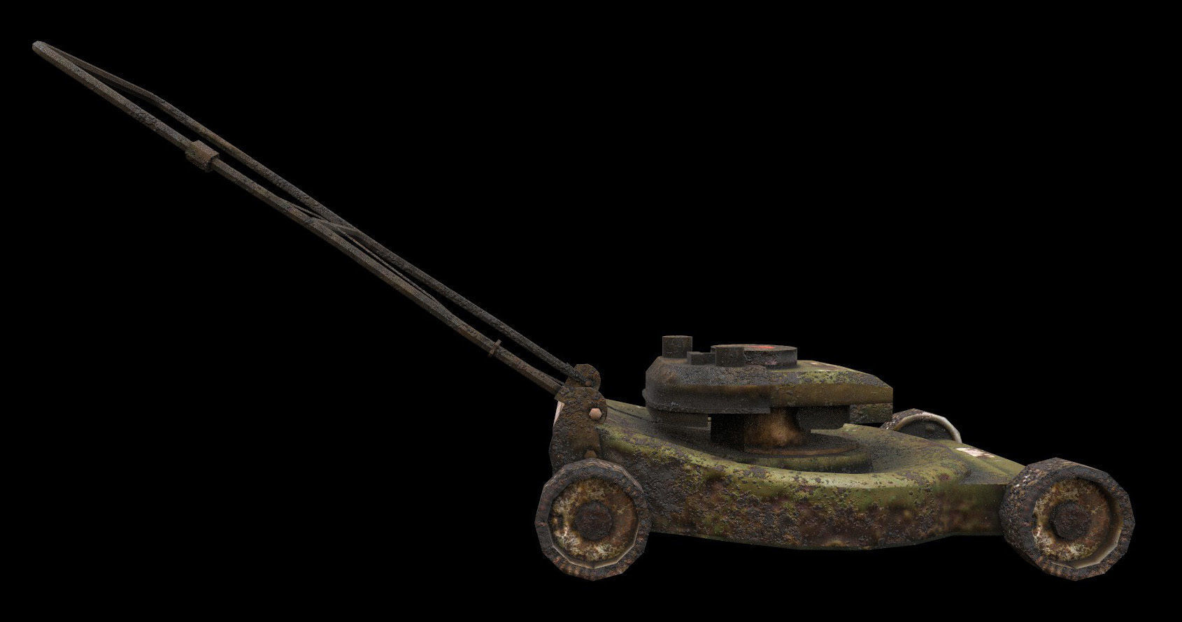 Lawn Mower - PBR - Textured Low-poly 3D model_2