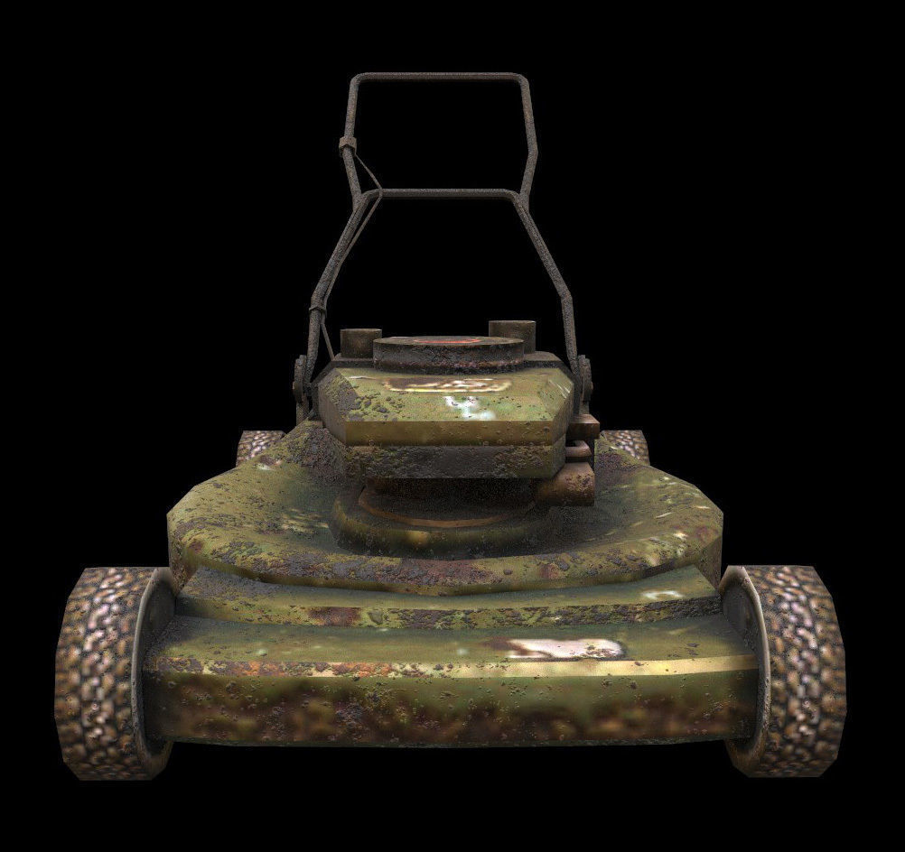Lawn Mower - PBR - Textured Low-poly 3D model_1