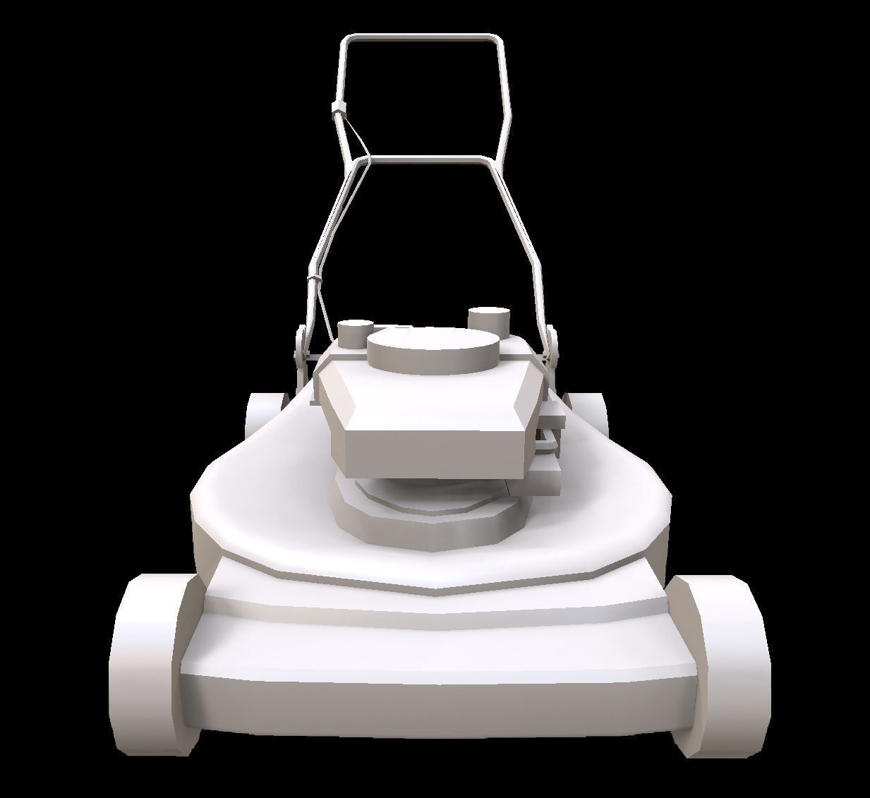 Lawn Mower Low-poly 3D model_1
