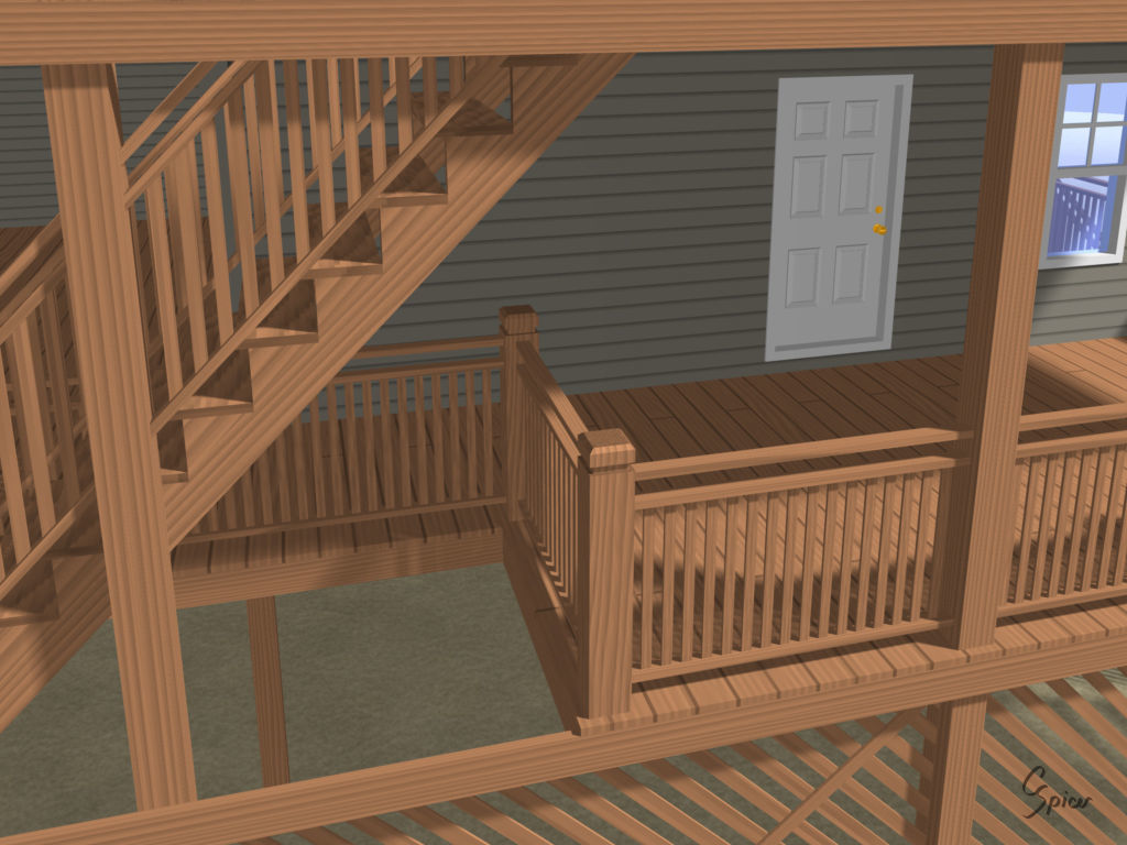 Summer Beach House Exterior 01 3D model_14