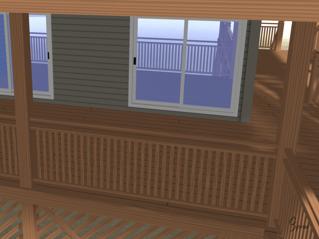 Summer Beach House Exterior 01 3D model_13