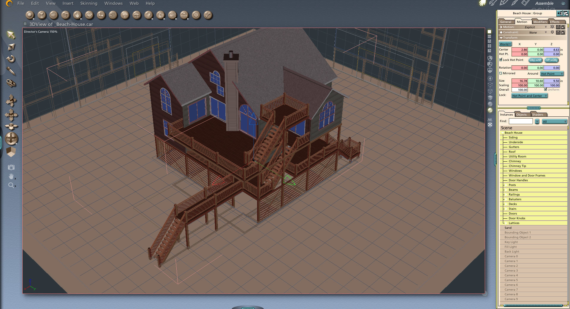 Summer Beach House Exterior 01 3D model_42