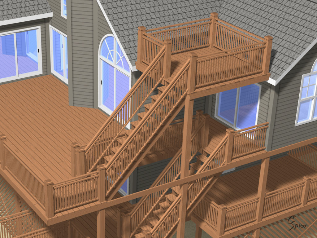 Summer Beach House Exterior 01 3D model_10