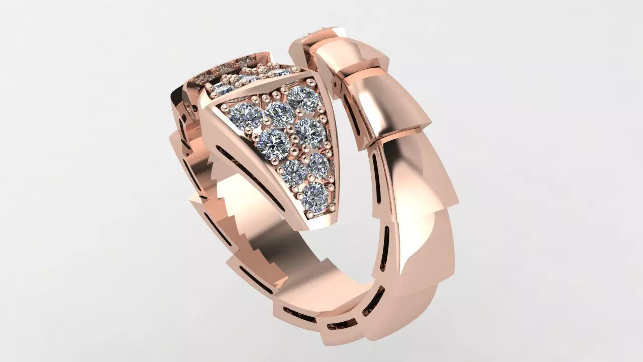 Rings snake size 17 3D print model