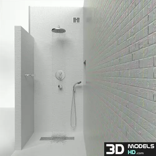 Bathroom Shower 3D model_0