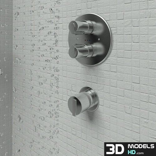 Bathroom Shower 3D model_2