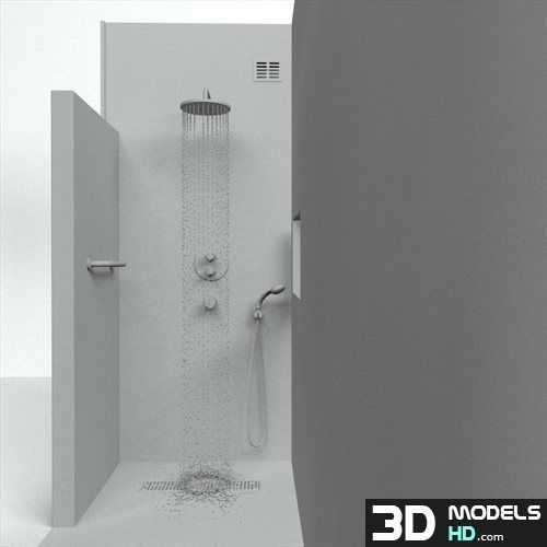 Bathroom Shower 3D model_4