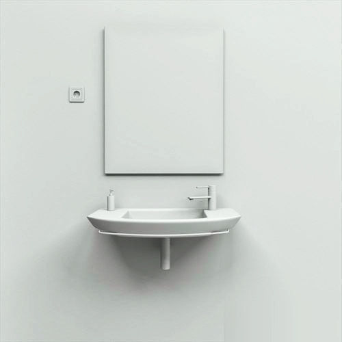 Washbasin modern bathroom sinks and mirrors 3D model_3