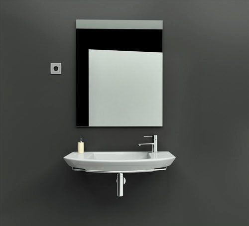 Washbasin modern bathroom sinks and mirrors 3D model_1
