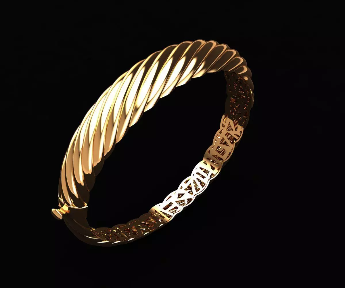 6202 Twist-Lattice Identity Cuff 20gm 3D print model