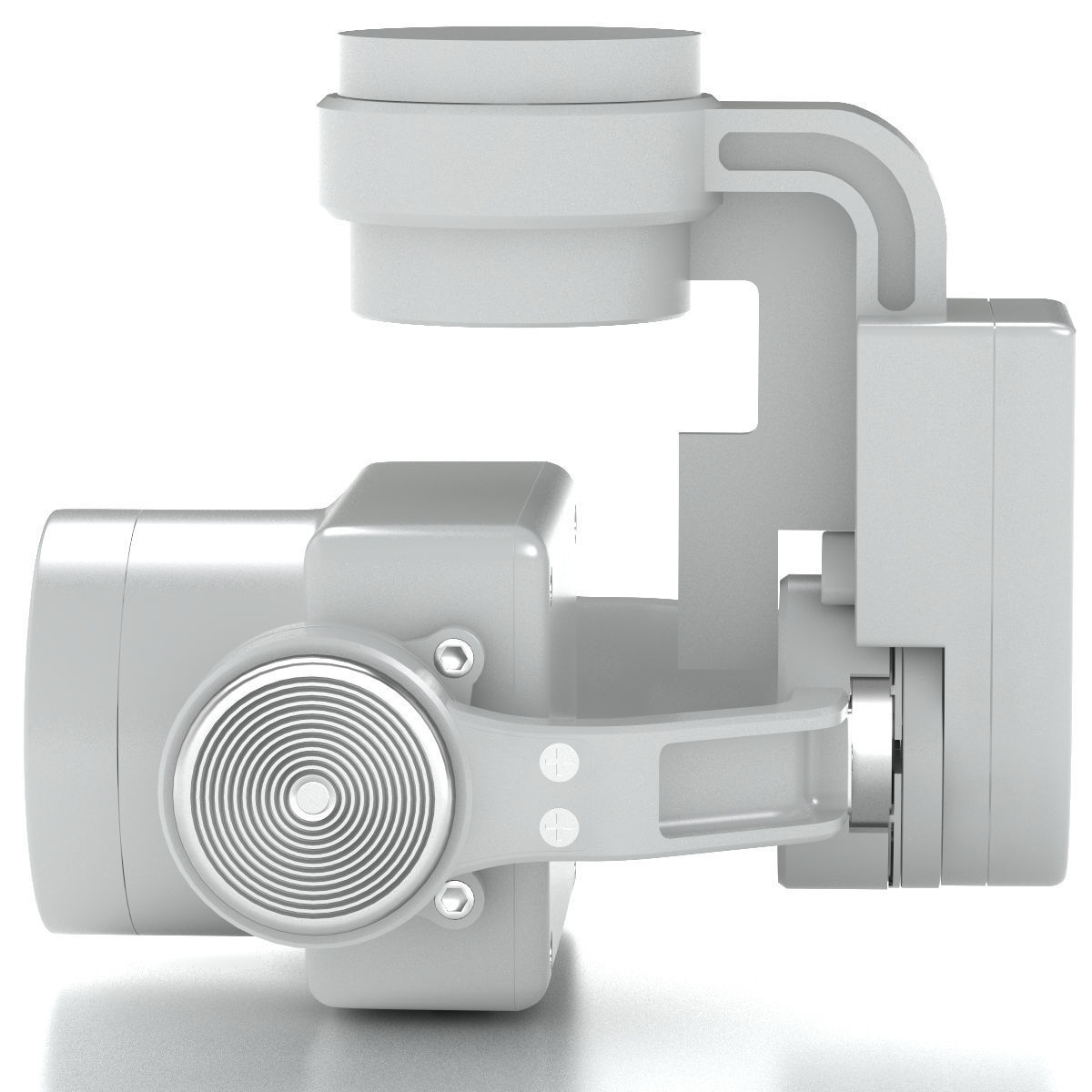 Camera Gimbal DJI Phantom 4 PRO Low-poly 3D model_2