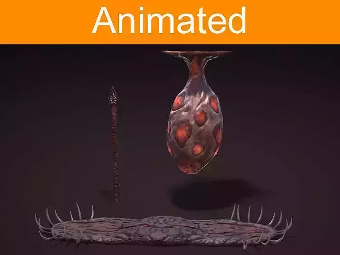 Creature Props Low-poly 3D model