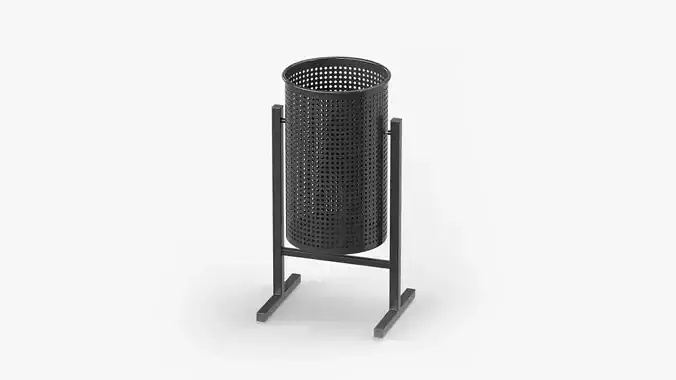 Dust Bin Outdoor Metal 02