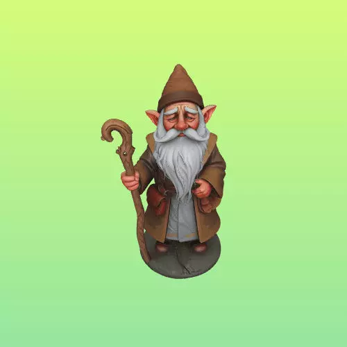 3884 Fairy Tale Gnome Color Full Body Figurine 3D STL 3D print model