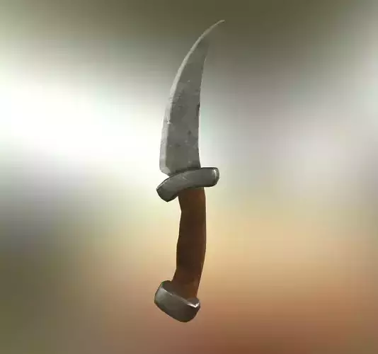 Iron Skinning Knife - Game Ready PBR Prop Tool Weapon