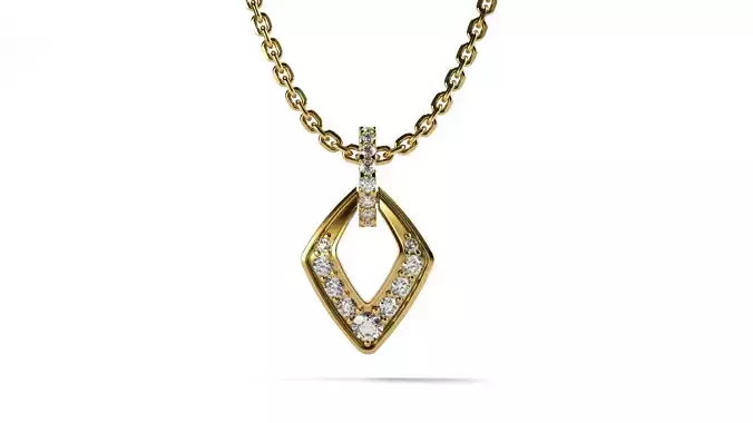 Rhombus shape pendant