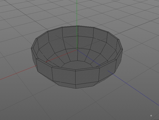low poly bowl for fruits 