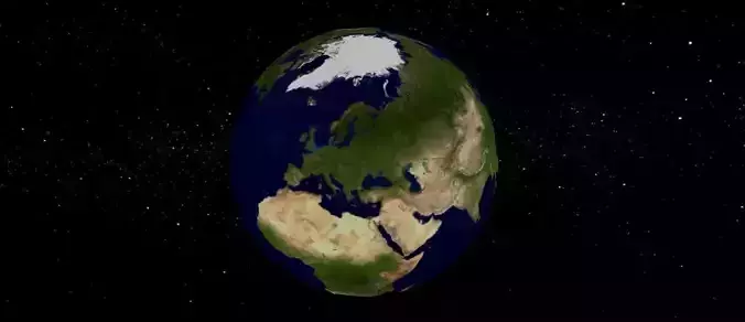erath lowpoly 2 earth in space Free low-poly 3D model