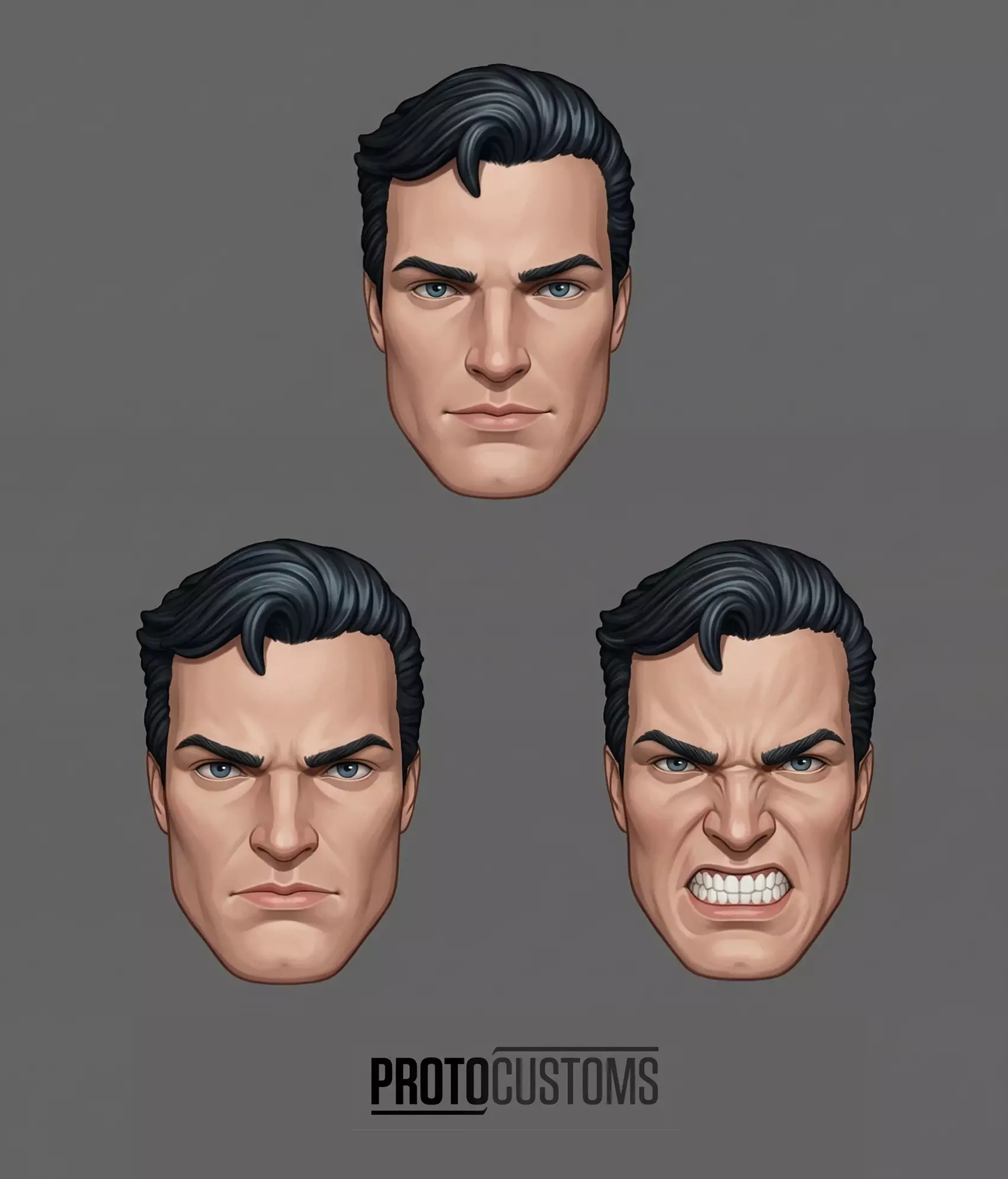 DC BRUCE WAYNE HUSH 3-PACK EXPRESSIONS 3D print model