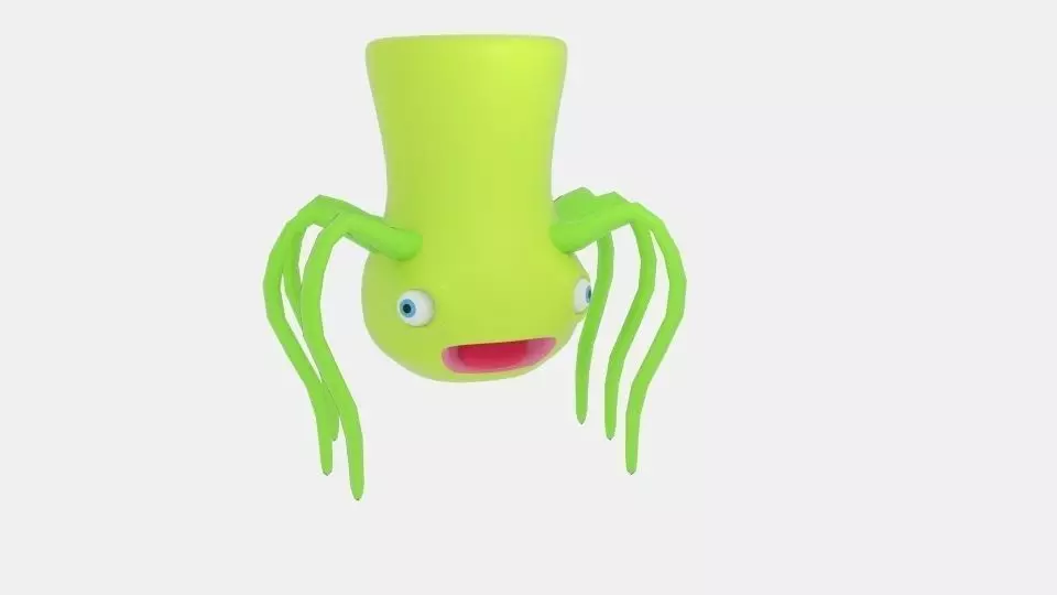 Spider Alien X Low-poly 3D model