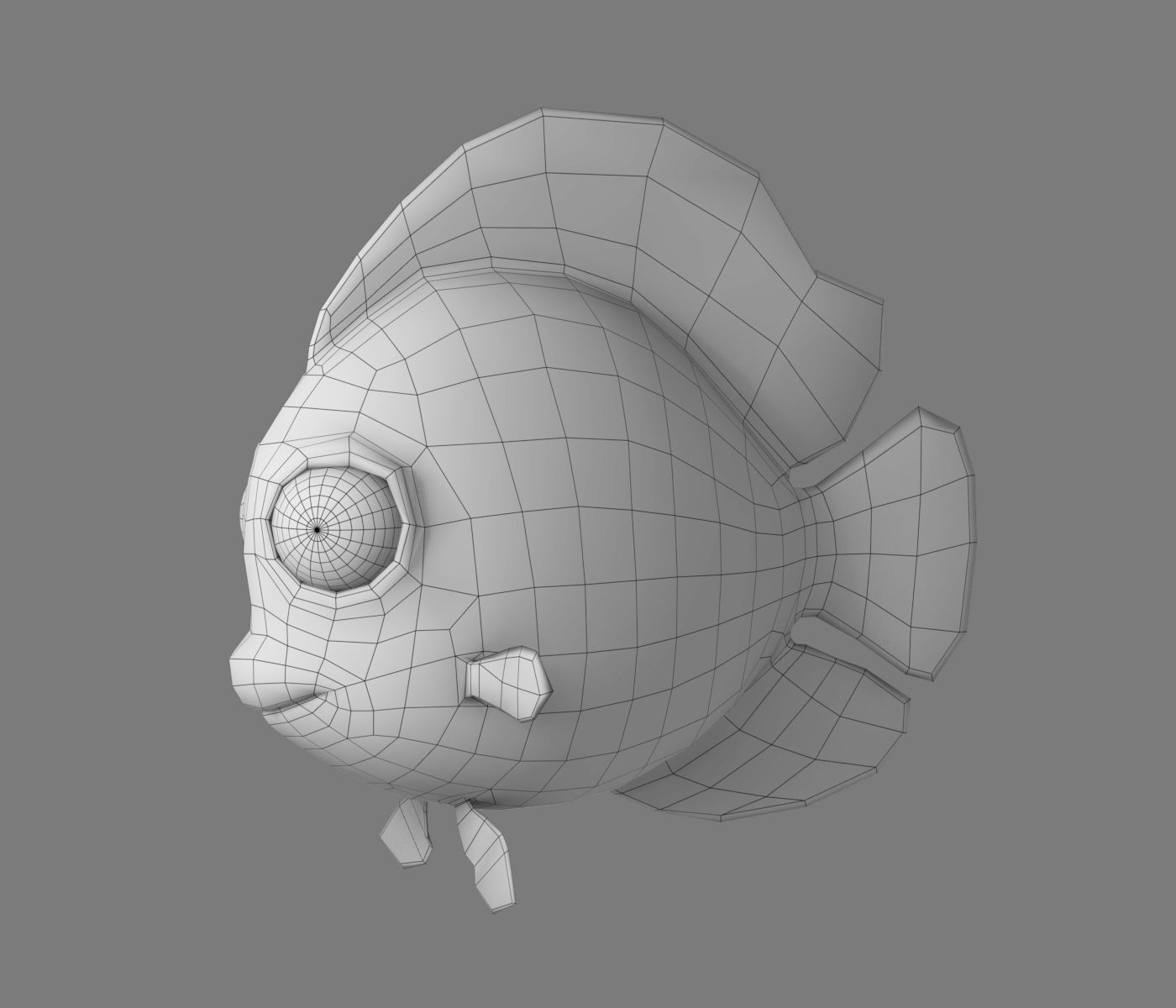 Cartoon Fish Rigged Animated 3D model_8