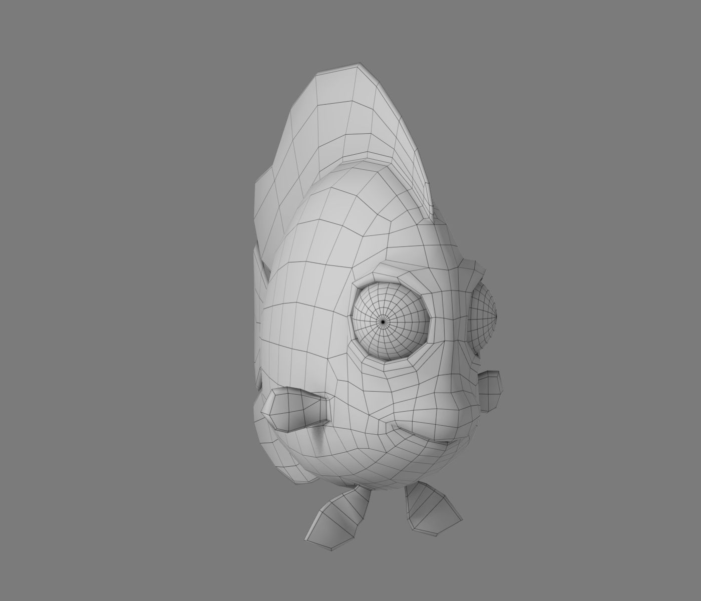 Cartoon Fish Rigged Animated 3D model_7