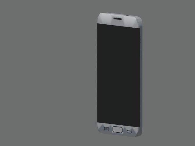 Samsung galaxy s7 edge Low-poly 3D model_4
