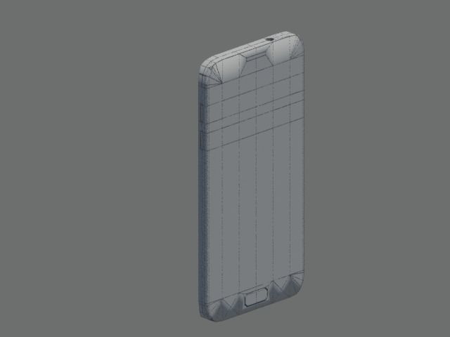 Samsung galaxy s7 edge Low-poly 3D model_8