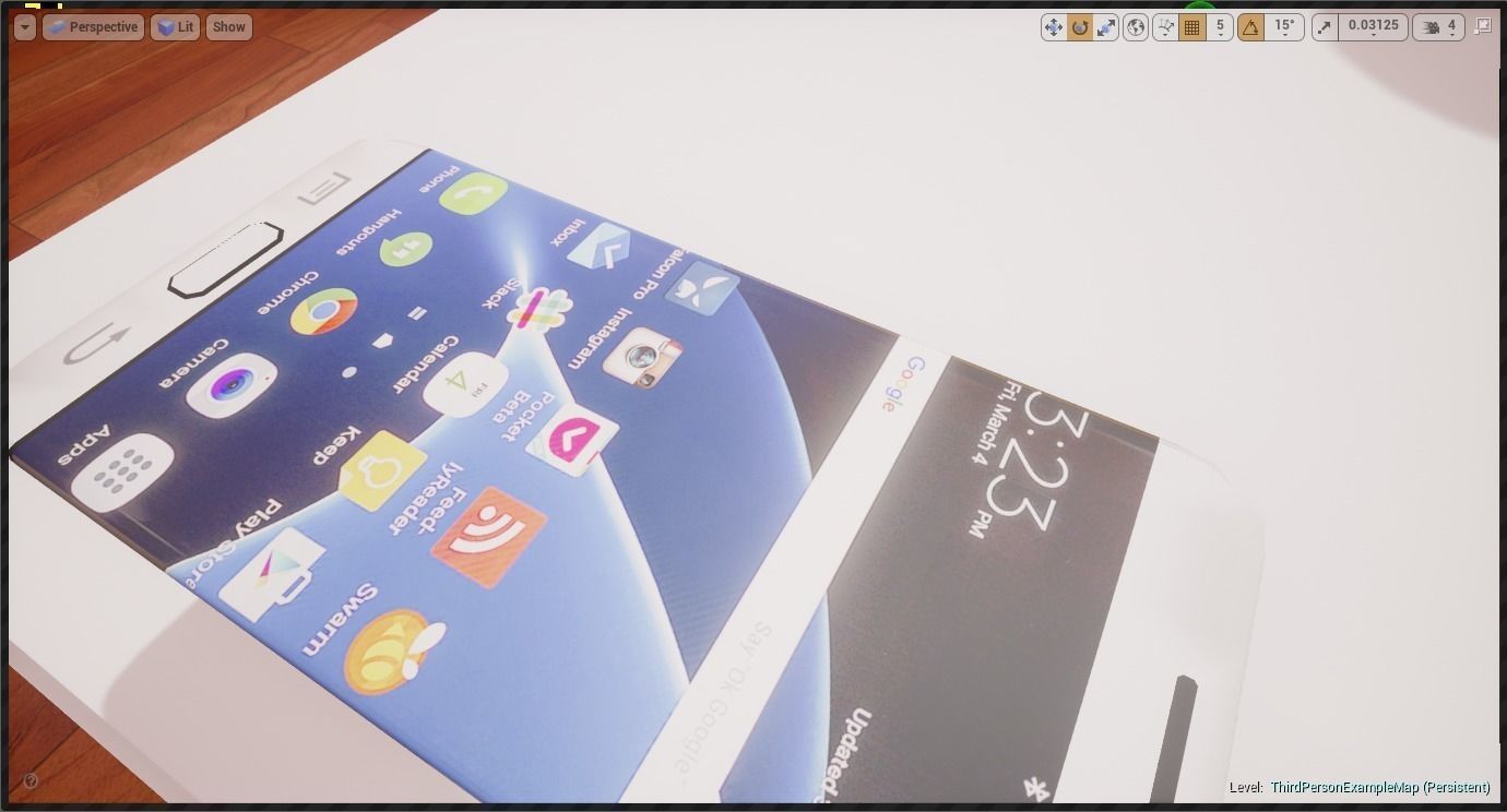 Samsung galaxy s7 edge Low-poly 3D model_6