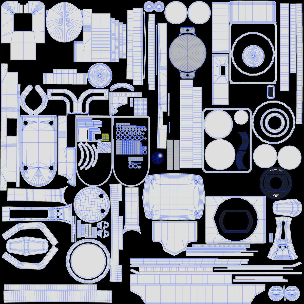 DJI Phantom 4 pro 3D model_10