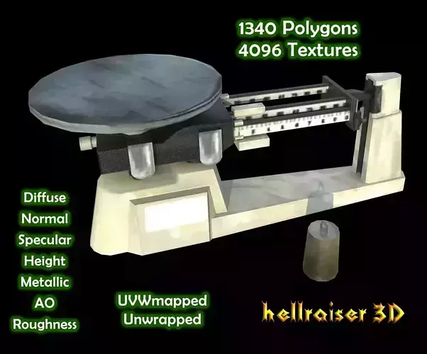 Balance Scale - PBR - Textured