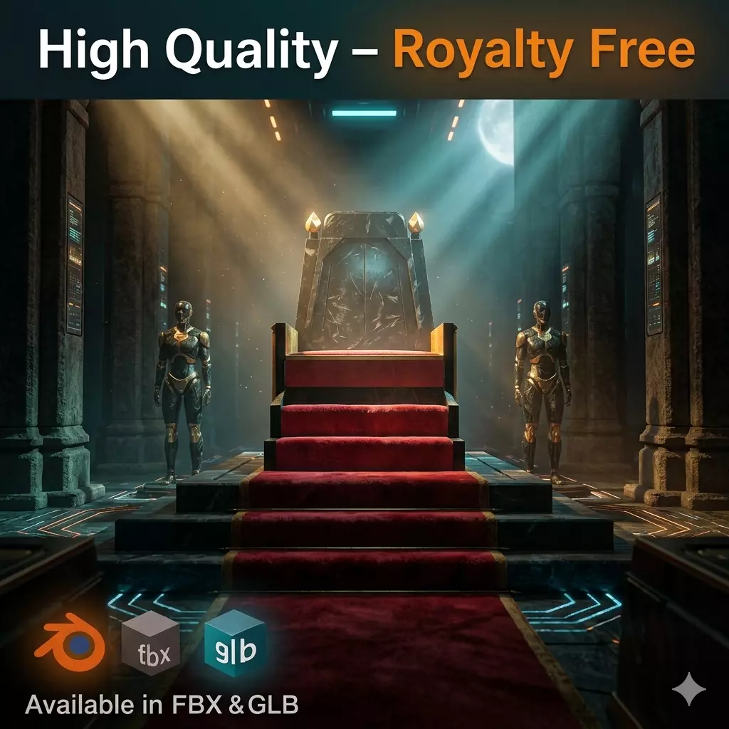 Royal Throne 3D Model Free 3D model