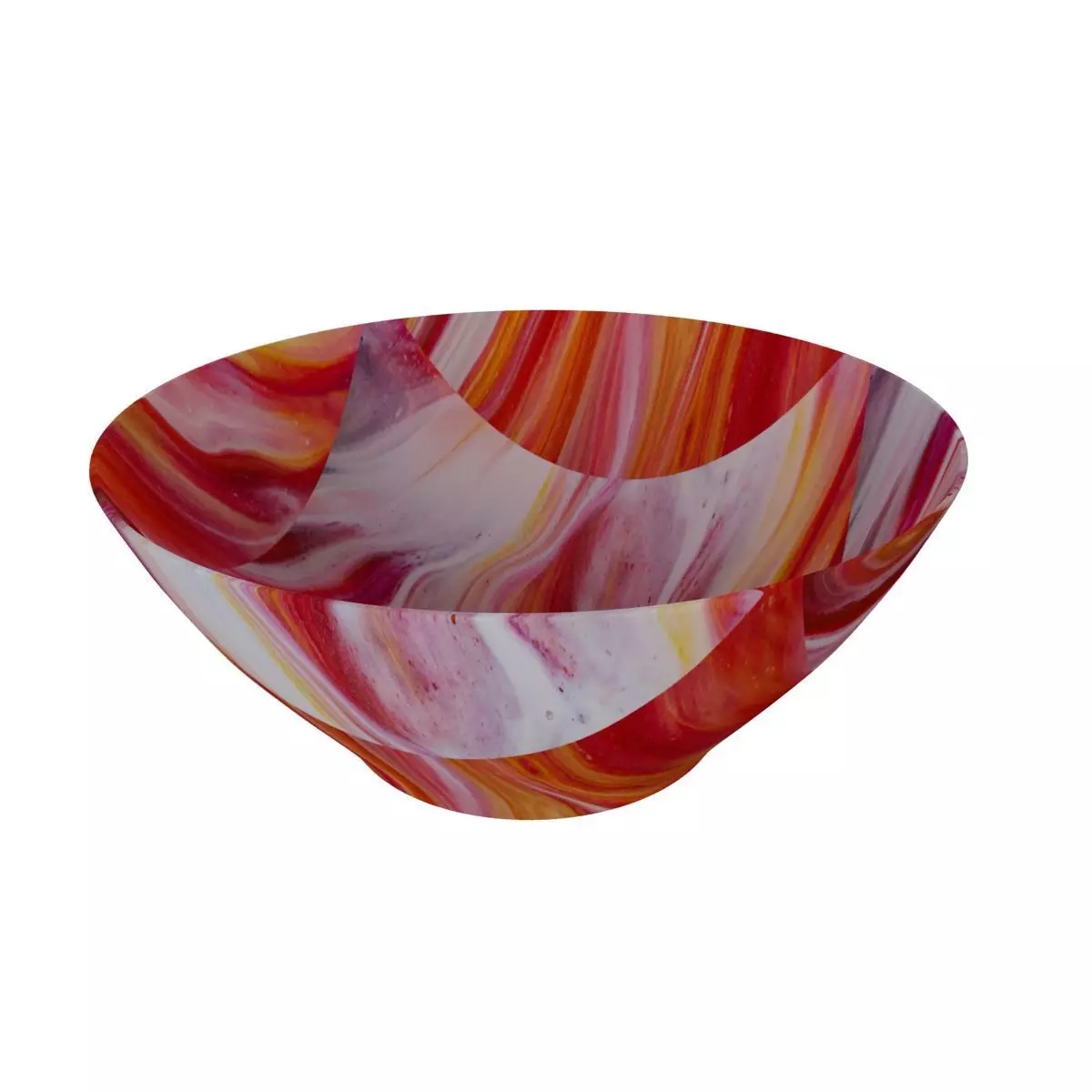 Bowl in Red Pattren 3D model